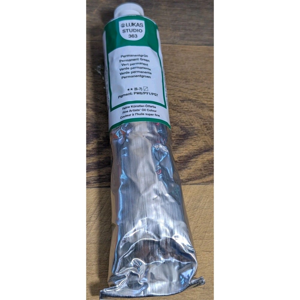 Lukas Studio 363 Permanent Green Oil Paint 200ml 6.7 fl oz Artist Color